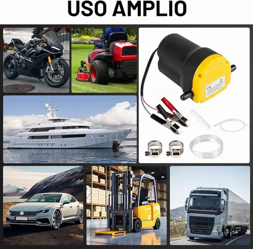 Vista 6 de Bomba extractora de aceite de 12V 60W, bomba de cambio de aceite mejorada, bomba extractora de transferencia de líquido diesel de succión