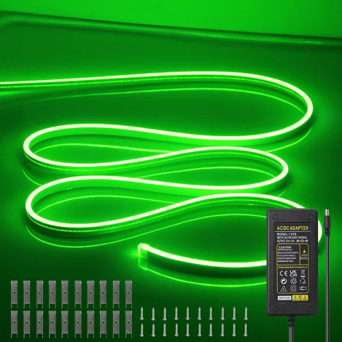 Vista 30 de Tiras de Luces LED de Neón Blancas de 12V - 16.4 Pies Flexibles Impermeables Cortables, Luces de Cuerda de Neón de Silicona Flexible para Cocina