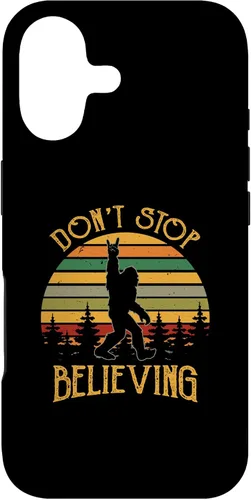 Vista 32 de Don't Stop Believing Bigfoot Rock And Roll Sasquatch Case for iPhone 16