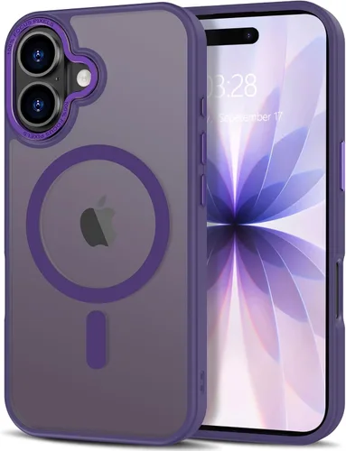 Vista 94 de Anuck - Funda magnética para iPhone 11 compatible con MagSafe, carcasa trasera mate translúcida dura, borde de TPU, delgada, resistente a impactos