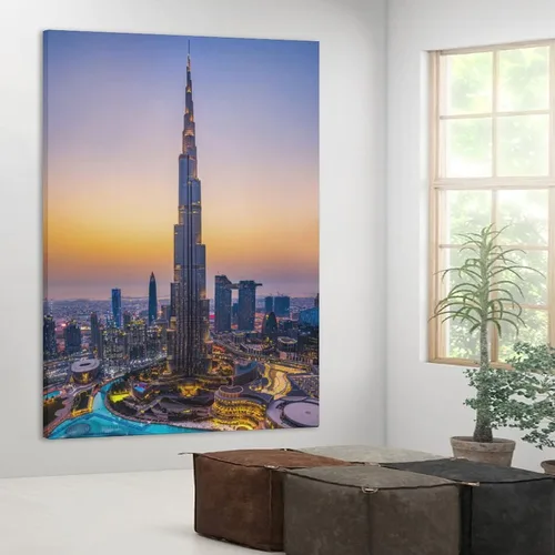 Vista 4 de Burj Khalifa - Póster de lienzo de rascacielos de Dubái Arabias, decoración de dormitorio, paisaje deportivo, oficina, habitación, regalo, póster