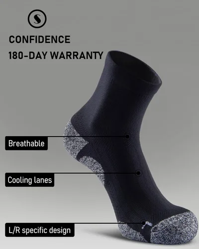 Vista 5 de SITOISBE Calcetines de compresión para hombres y mujeres, 4 pares de cojines para correr, senderismo