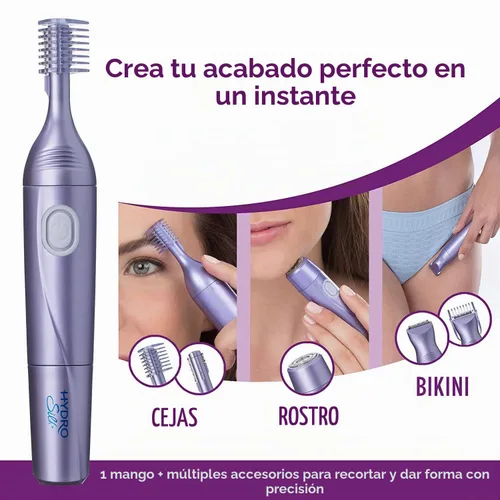 Vista 4 de Schick Hydro Silk Recortadora de acabado perfecto, kit de aseo 8 en 1 para mujer