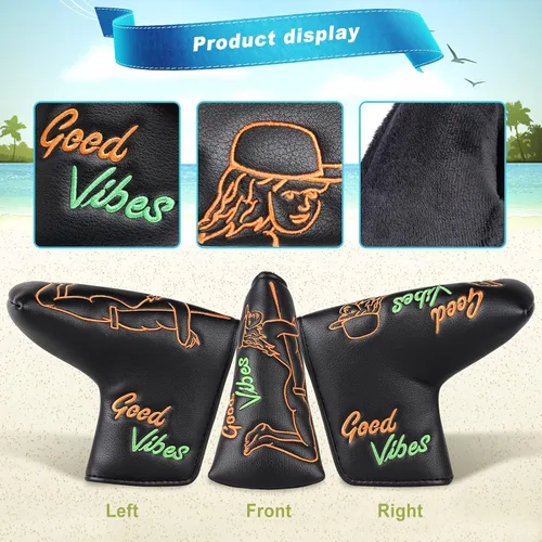 Vista 4 de Craftsman Golf Blade Putter Headcover Imán Cierre magnético Divertido Animal Diverso Diseño para su elección