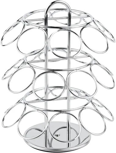 Vista 2 de Restaurantware - Soporte para cápsulas de café de 6.69 x 6.69 x 8.66 pulgadas, organizador de cápsulas de café de hierro para 27 K-Cup, cajón