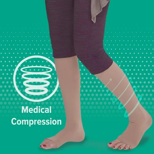 Vista 5 de Juzo Dynamic 3512 - Medias de compresión hasta la rodilla, 30-40 mmHg