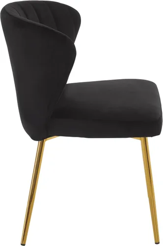Vista 6 de ANOUR Juego de 2 sillas de comedor, modernas sillas de cocina de terciopelo, sillas laterales tapizadas con patas de metal dorado para comedor, sala