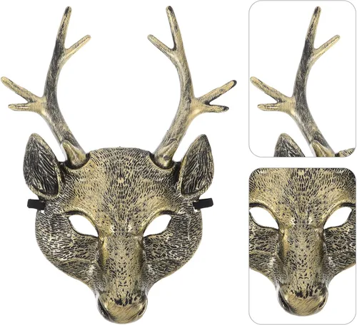 Vista 8 de Lightweight Plastic Animal Head Mask for Adults and Teens with Adjustable Sizing, Realistic and Detailed Simulated Construction, for Carnival