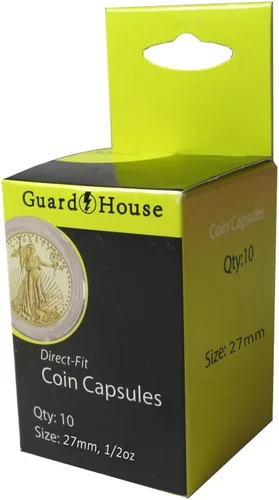 Vista 5 de Cápsulas de monedas American Gold Eagle de ajuste directo de 1 onza – Paquete al por menor de 10 1 Oz Oro