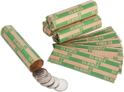 Vista 8 de Sumerfnt Rollos de Envoltorios para Monedas de Dólar, Solo Dólares, Rollos de Dólar Planos 110 Piezas