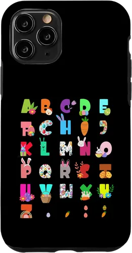 Vista 29 de Cute Alphabet Funny Easter Day ABC Letters Egg Rabbit Case for iPhone 17