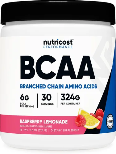 Vista 11 de Polvo Nutricost BCAA (Uva, 120 porciones) - Sin gluten, sin OMG, vegetariano, proporción óptima 2:1:1 Sin gluten, vegetariano