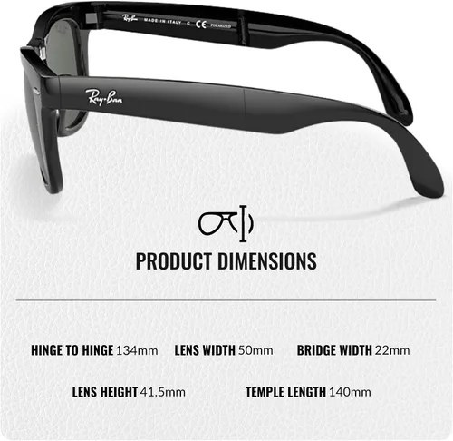 Vista 12 de Ray-Ban RB4105 WAYFARER FOLDING CLASSIC - Gafas de sol de forma cuadrada con kit oficial de gafas