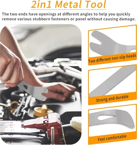 Vista 2 de Kit de herramientas de extracción de moldura automática, 15 piezas, herramientas de extracción de panel de automóvil, kit de ajuste interior, kit