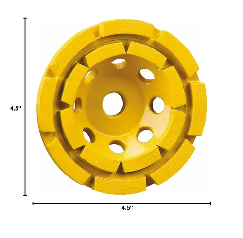 Vista 3 de DEWALT Muela abrasiva, doble fila, taza de diamante, 4-1/2 pulgadas (DW4774)