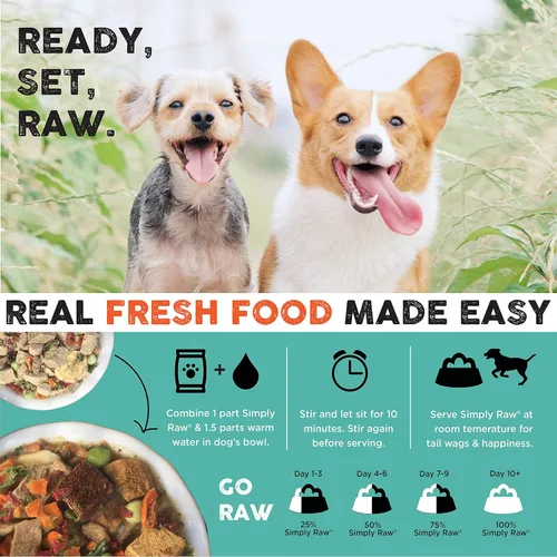 Vista 6 de Nature's Diet Simply Raw - Comida integral liofilizada – Hace 18 libras de alimentos frescos con músculo, órganos, caldo de huesos, huevo entero