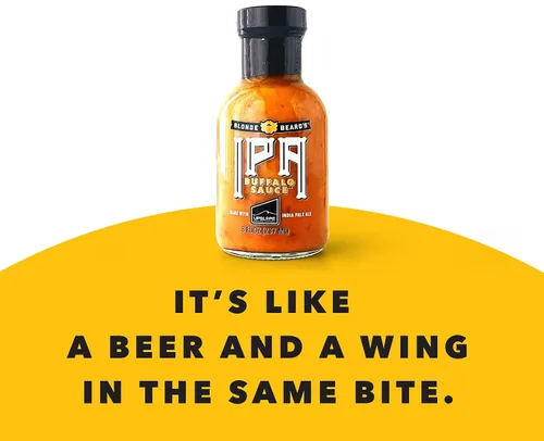 Vista 5 de Salsa de búfalo IPA, fabricada con mantequilla, totalmente natural, vegetariana, fabricada con cerveza Upslope India Pale Ale (media galón 64 onzas)