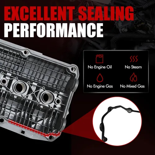 Vista 6 de MITZONE Tapa de válvulas del motor con pernos Compatible con 09/2002-2006 BMW X5 X3 530i 525i 325i 325ci 325xi 330i 330xi 330Ci z4 Reemplazo