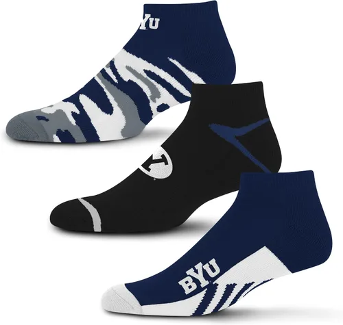 Vista 59 de For Bare Feet Paquete de 3 calcetines tobilleros unisex para adultos de la NCAA Camo Boom