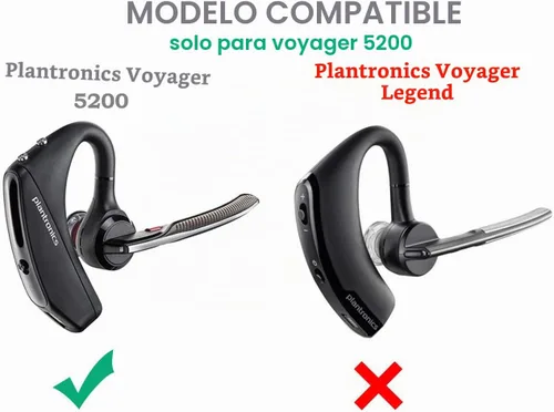 Vista 2 de Funda de carga compatible con Plantronics Voyager 5200, funda de carga con cable USB para Voyager 5200