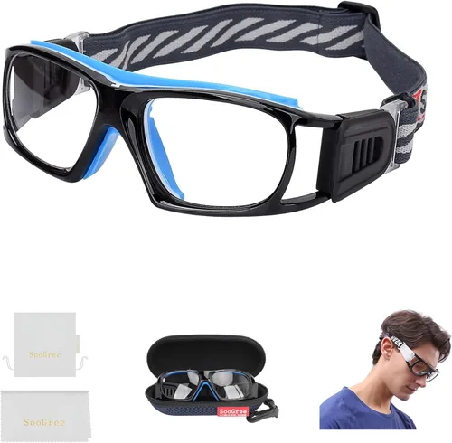 Vista 10 de SooGree Gafas deportivas para baloncesto, fútbol, fútbol, gafas protectoras de seguridad, gafas de raquetbol para adultos, lentes reemplazables