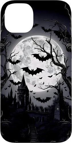 Vista 15 de Goth & Gothic, Bats & Moon, Horror Themed Castle, Dark Emo Case for iPhone 17