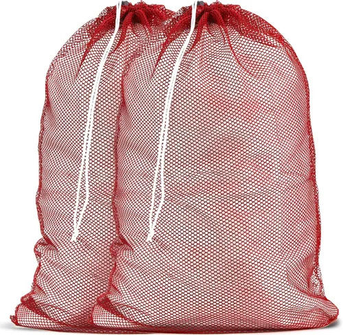 Vista 13 de Bolsa de lavandería de malla XL de Handy Laundry - Duradera, lavable a máquina con cierre de cordón seguro - Perfecta para dormitorios Negro