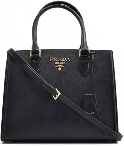 Vista 2 de Prada mujer negro Saffiano Lux bolso Satchel 1ba118