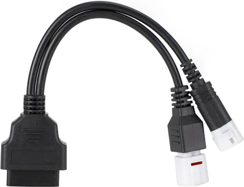 Vista 5 de Cable adaptador de 3 pines/4 pines a 16 pines OBD2 diagnóstico de fallas del motor y detector para motocicletas Yamaha Cable adaptador OBD