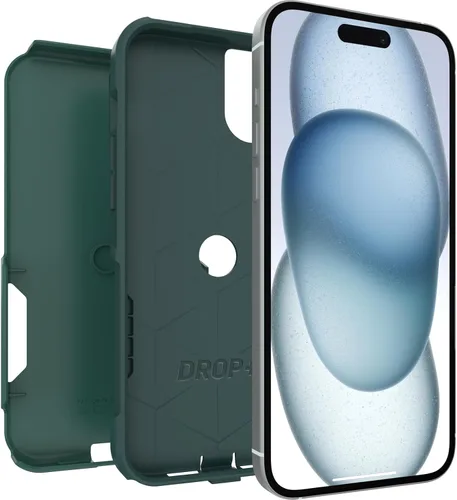 Vista 4 de OtterBox Funda para iPhone 15 Plus y iPhone 14 Plus Commuter Series: obtén tus verdes, delgada y resistente, apta para bolsillo, con protección
