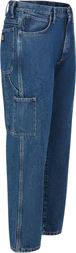 Vista 5 de Bulwark - Dungaree de mezclilla prelavado para hombre, resistente al fuego, 14.75 onzas