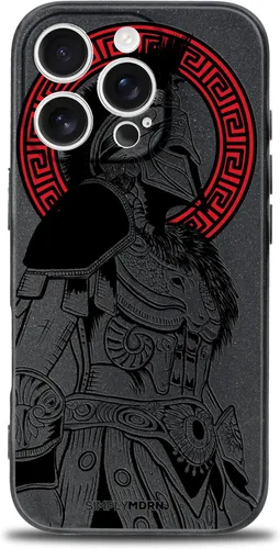 Vista 42 de SIMPLYMDRN Funda delgada para iPhone 12 Pro Max, diseño de guerrero, funda genial para hombres, funda de soldado de combate, delgada y flexible
