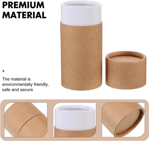 Vista 7 de Hemoton 20 cajas de regalo cilíndricas de papel de 5.27 x 4.56 x 2.28 pulgadas con tapas para almacenamiento de botellas de aceite esencial, té