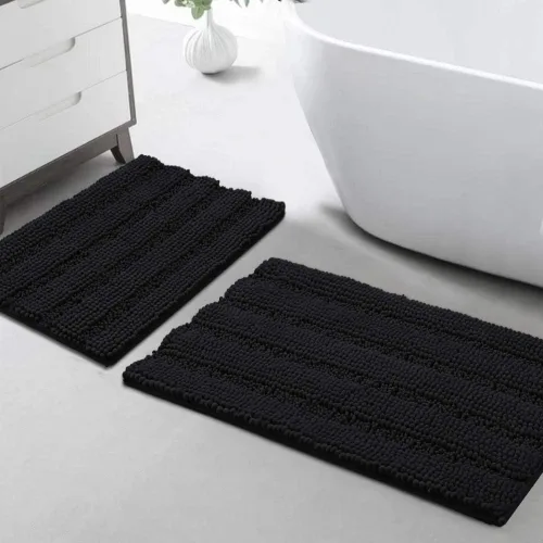 Vista 150 de Turquoize Alfombra de baño de chenilla de lujo para baño, extra absorbente, alfombra de ducha de microfibra antideslizante para baño, alfombra Aqua
