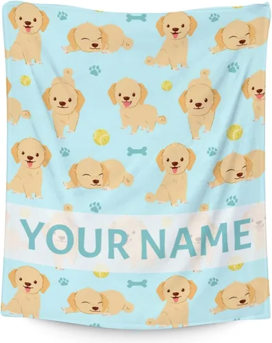 Vista 27 de Golden Retriever - Manta para niñas, tamaño de regazo de 30 x 40 pulgadas, manta de felpa suave y mullida, manta colorida y linda para sala de estar
