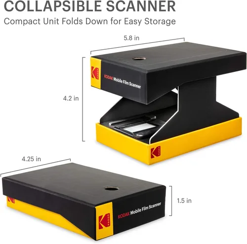 Vista 7 de Kodak - Escáner portátil de película, divertido, permite escanear y jugar con películas antiguas de 35 mm y diapositivas, utiliza la cámara