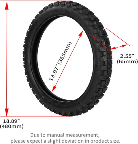 Vista 2 de 60/100-14 2.50-14 Neumático y cámara interior para 90cc 110cc 125cc SSR CRF XR70 CR60R KLX110 KX60 DRZ DS80 JR80 PW80 TTR90 YZ60 65SX Pit Dirt Bike