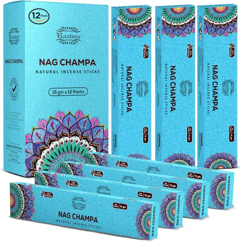 Vista 11 de Raajsee Varitas de incienso (6.35 oz), 100% puras orgánicas y naturales, enrolladas a mano, sin productos químicos, perfectas para aromaterapia