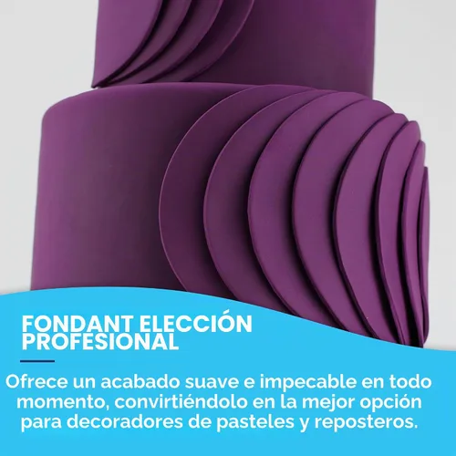 Vista 5 de Fondant de satén de Satin Ice para decorar pasteles, negro (4.4 onzas)