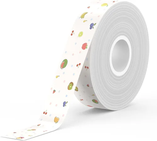 Vista 10 de SUPVAN E10 y E11 Cinta para Fabricante de Etiquetas, 15 mm × 6 m Cinta de etiquetas térmicas laminadas continuas genuinas, resistentes al agua y al