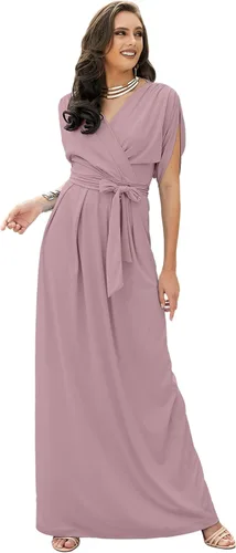 Vista 14 de KOH KOH Vestido largo plisado y modesto para mujer, para invitada de boda Negro