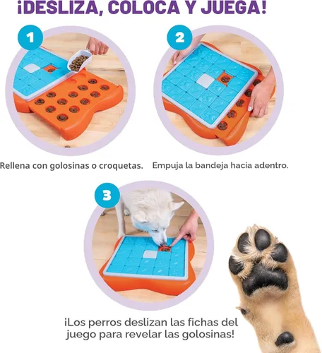 Vista 5 de Outward Hound by Nina Ottosson Challenge Slider Comedero con rompecabezas avanzado de nivel 3, para golosinas, para comer lento, para perros