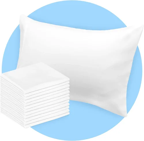 Vista 15 de Avalon Bedding Juego de 2 fundas de almohada de tamaño estándar color gris, mezcla de algodón de 200 hilos, suaves y transpirables, perfectas