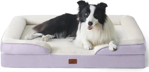 Vista 47 de Bedsure - Cama para gatos de interior, sofá cama lavable para perros muy pequeños, espuma de soporte con funda extraíble y lavable, forro Gris