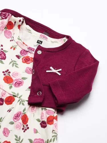 Vista 2 de Hudson Baby - Conjunto de vestido y cárdigan de algodón para niña