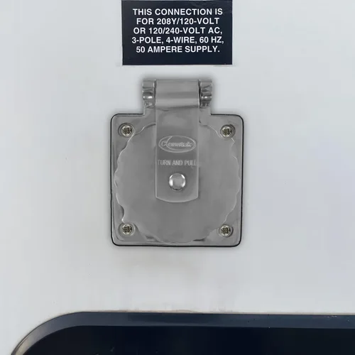 Vista 4 de Conntek 50 Amp 125/250 Volt RV Marine Power Entrada - Acero Inoxidable