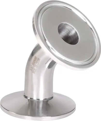 Vista 8 de DERNORD Codo de 45 grados Tubo de 1 pulgada OD Acero inoxidable 304 Montaje de tubería Se adapta a Tri Clamp 1.5 pulgadas