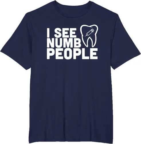 Vista 42 de I see Numb People - Camiseta de regalo para dentista dental, Negro, S