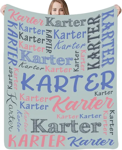 Vista 8 de Manta de franela personalizada con nombre para bebés y niños, manta de regalo personalizada ultrasuave para tu familia, amigo, colega, regalos