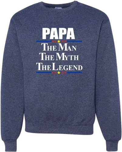 Vista 18 de Wild Bobby Papa The Man Myth Legend Funny Gift Idea Father's Day Unisex Crewneck Sweatshirt Negro